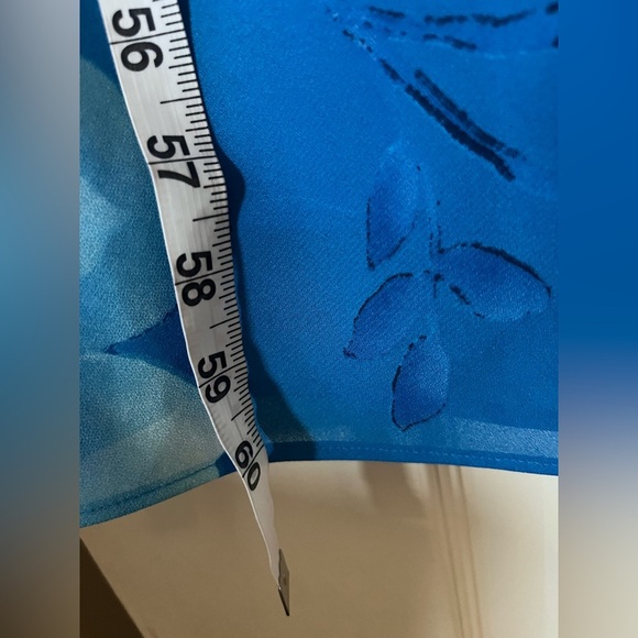 Positive Attitude Beautiful Blue Floral Sleeveless Maxi Dress Women’s size 16 - Picture 2 of 16